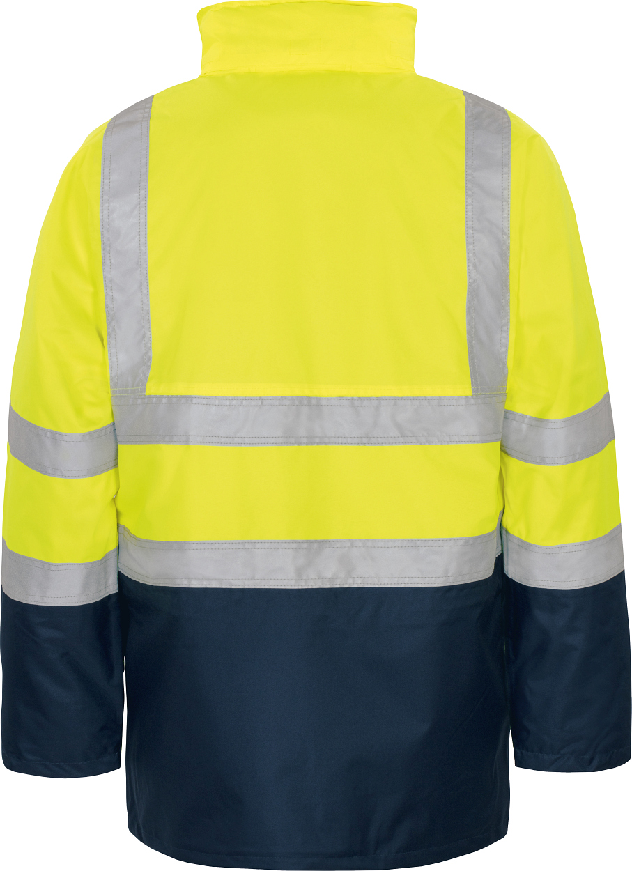 Warnschutz-Kontrast-Parka leuchtgelb-marine in Gr. XXL von Vizwell