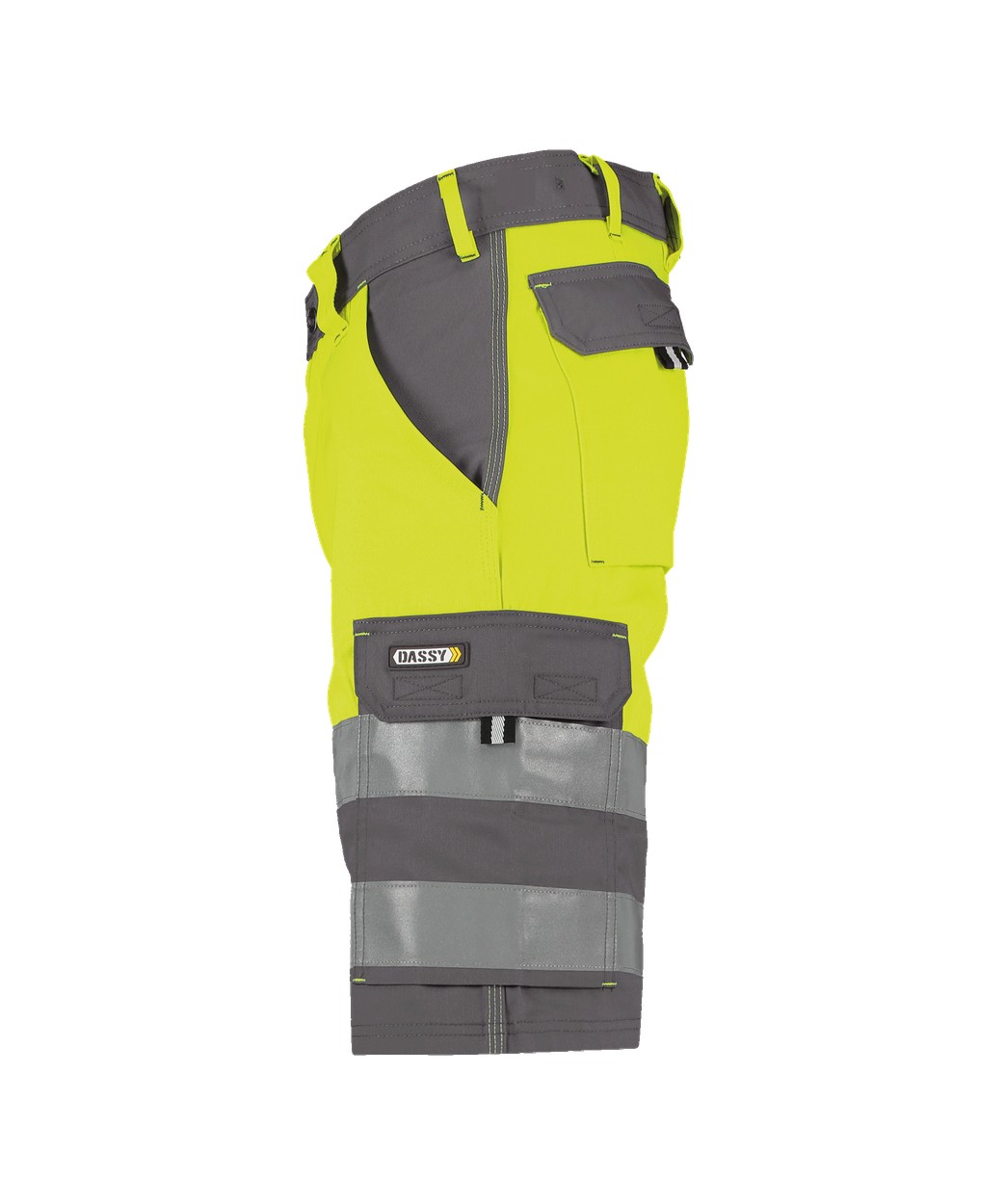 Warnschutz-Shorts "DASSY® Venna" in ZEMENTGRAU/NEONGELB, Größe 66 PESCO61