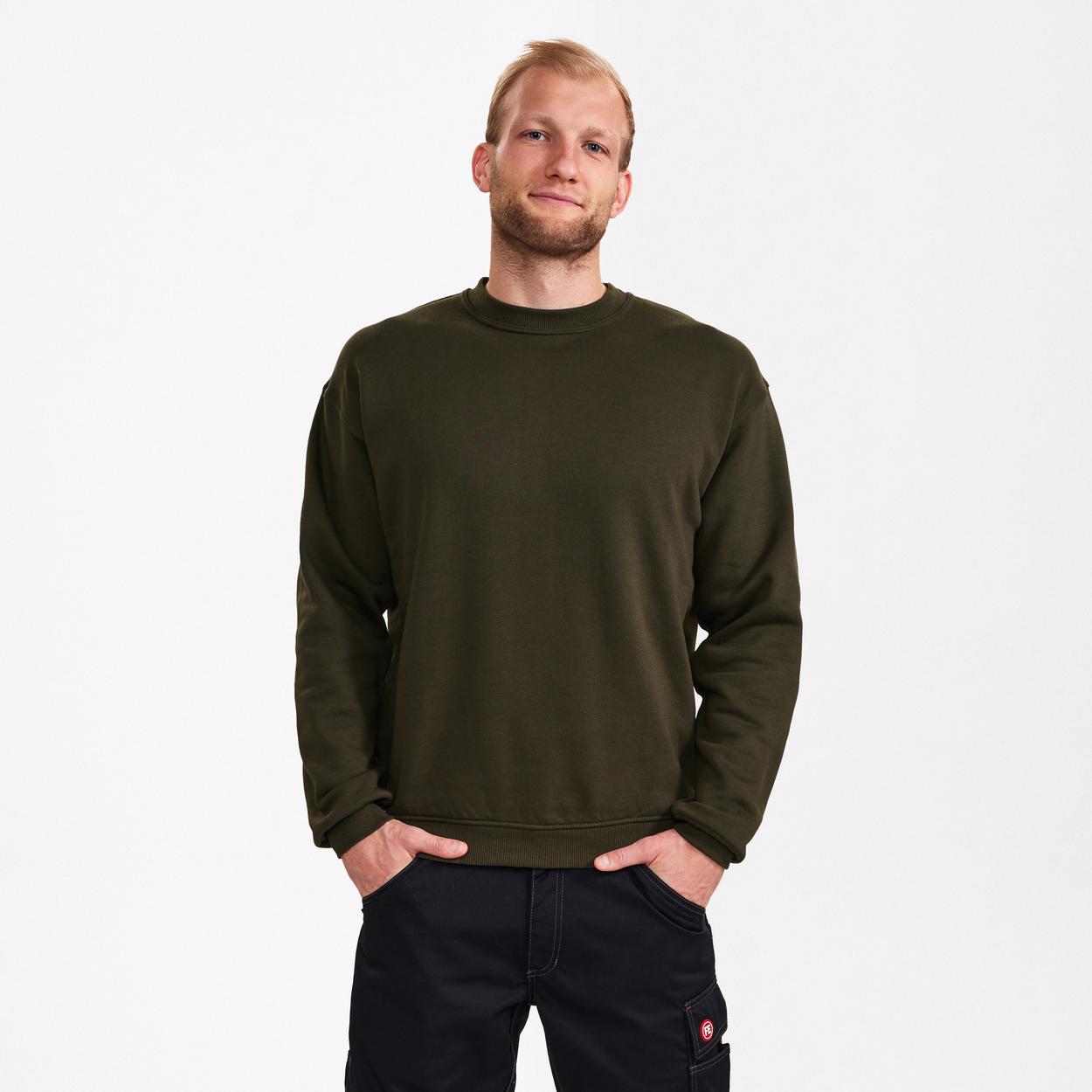 ENGEL Extend Sweatshirt in Forest Green, Größe XS