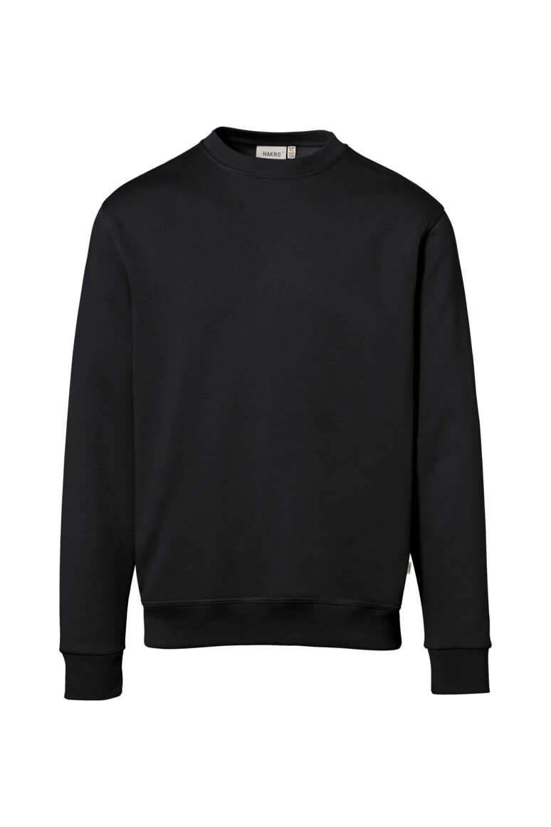 HAKRO 570 Sweatshirt Bio-Baumwolle GOTS in Schwarz, Größe 6XL