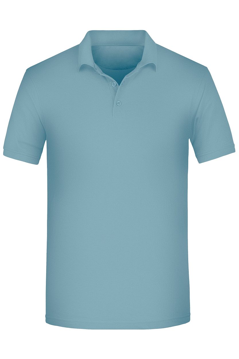 Men's ORGANIC Workwear Polo OCS Blended "JN874" in Steel-Blue, Größe 6XL - Daiber