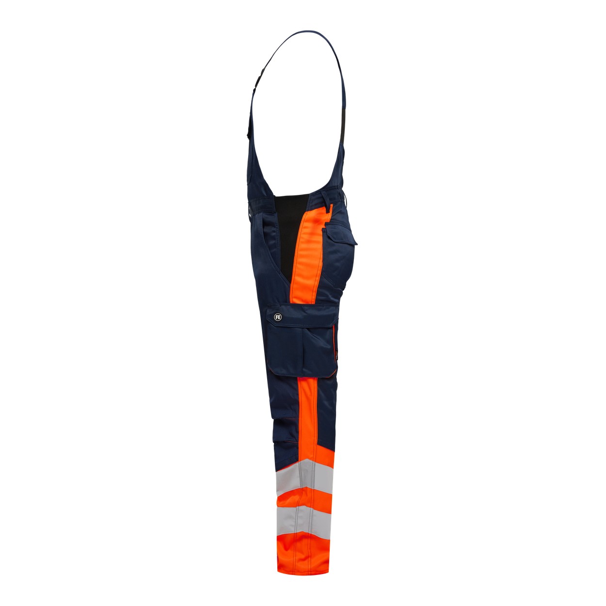 ENGEL Safety Light Latzhose in Blue Ink/Orange, Größe 106
