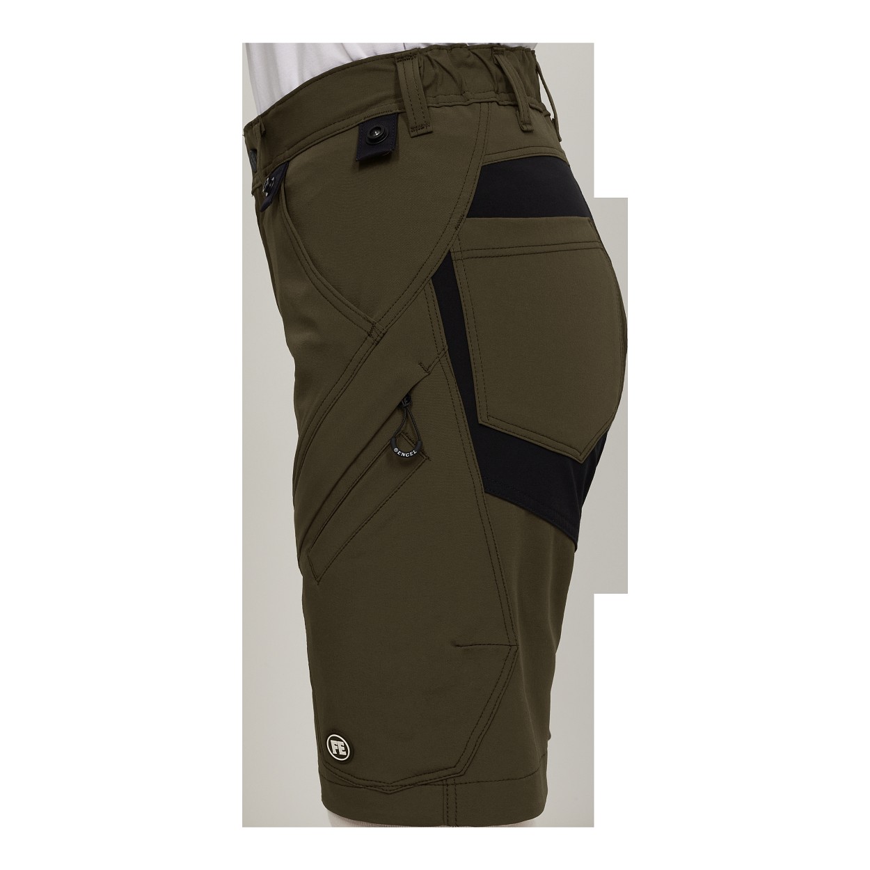ENGEL X-treme Damen Arbeitsshorts mit 4-Wege Stretch in Forest Green, Größe 48