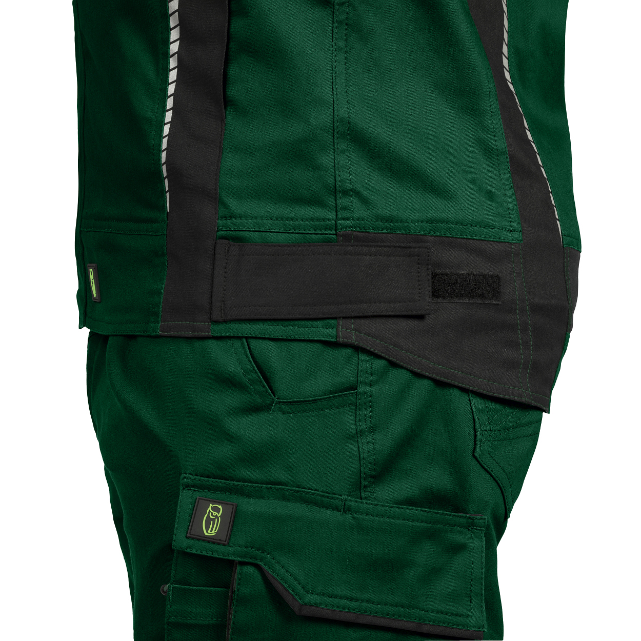 Bundjacke Flex Line Grün/Schwarz FLEXJ, Gr. 3XL von Leibwächter Weste Flex Line Grün/Schwarz FLEXV, Gr. 2XL von Leibwächter