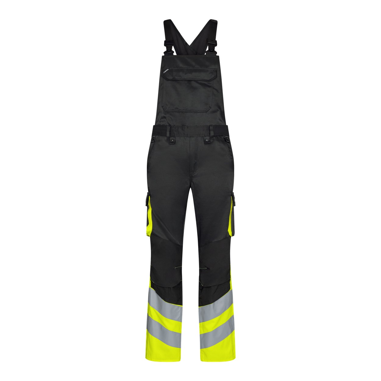 ENGEL Safety Light Latzhose in Schwarz/Gelb, Größe 106