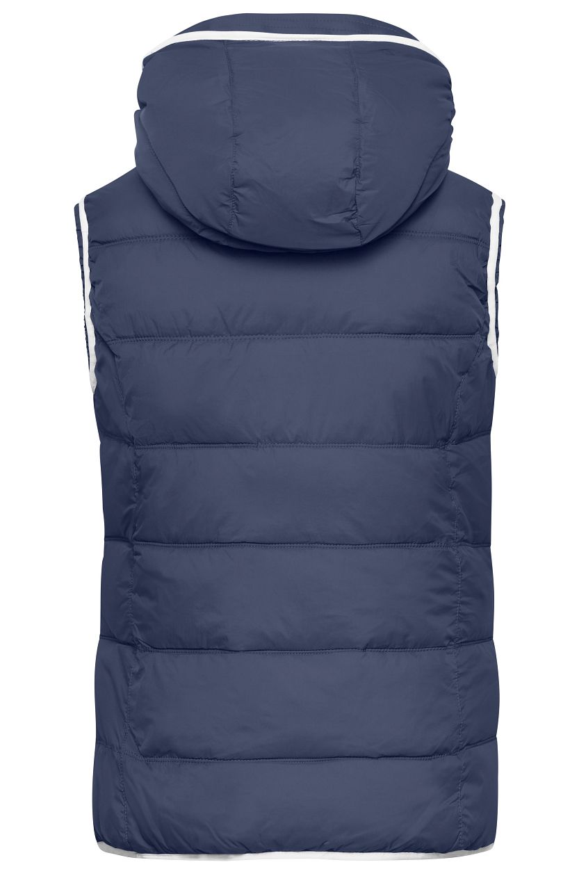 Ladies' Maritime Vest "JN1075" in Navy/White, Größe 2XL - Daiber