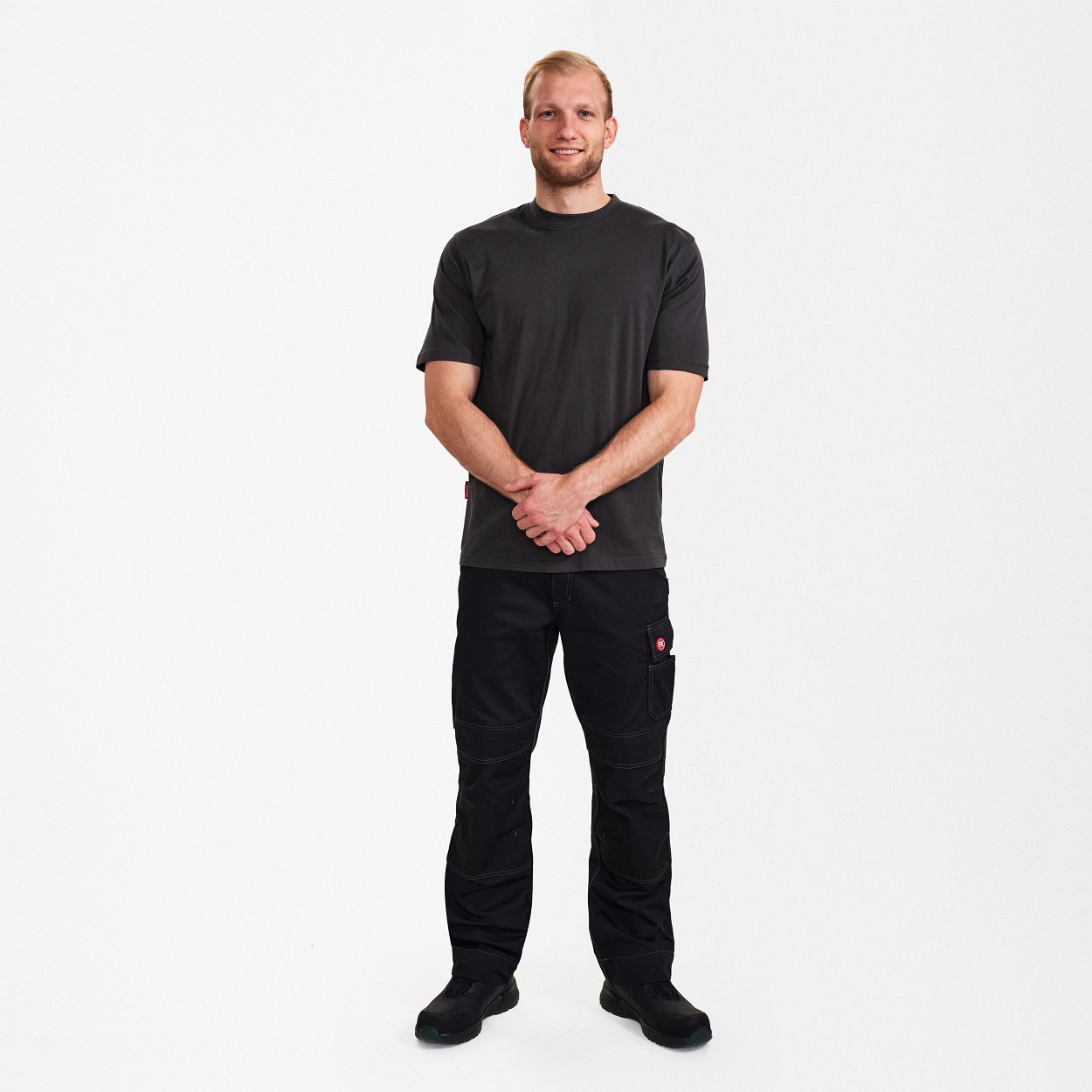 ENGEL Extend Baumwolle T-shirt in Anthrazit Grau, Größe XS