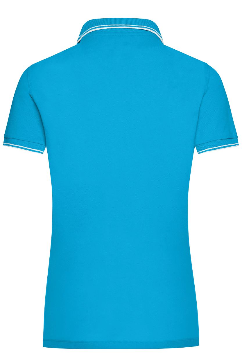 Ladies' Polo "JN985" in Turquoise/White, Größe 2XL - Daiber