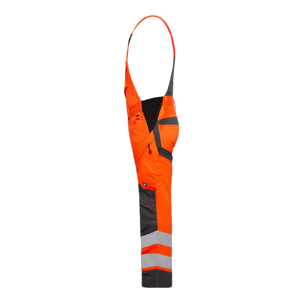 ENGEL Safety Latzhose mit 2-Wege-Stretch in Orange/Anthrazit Grau, Größe 26