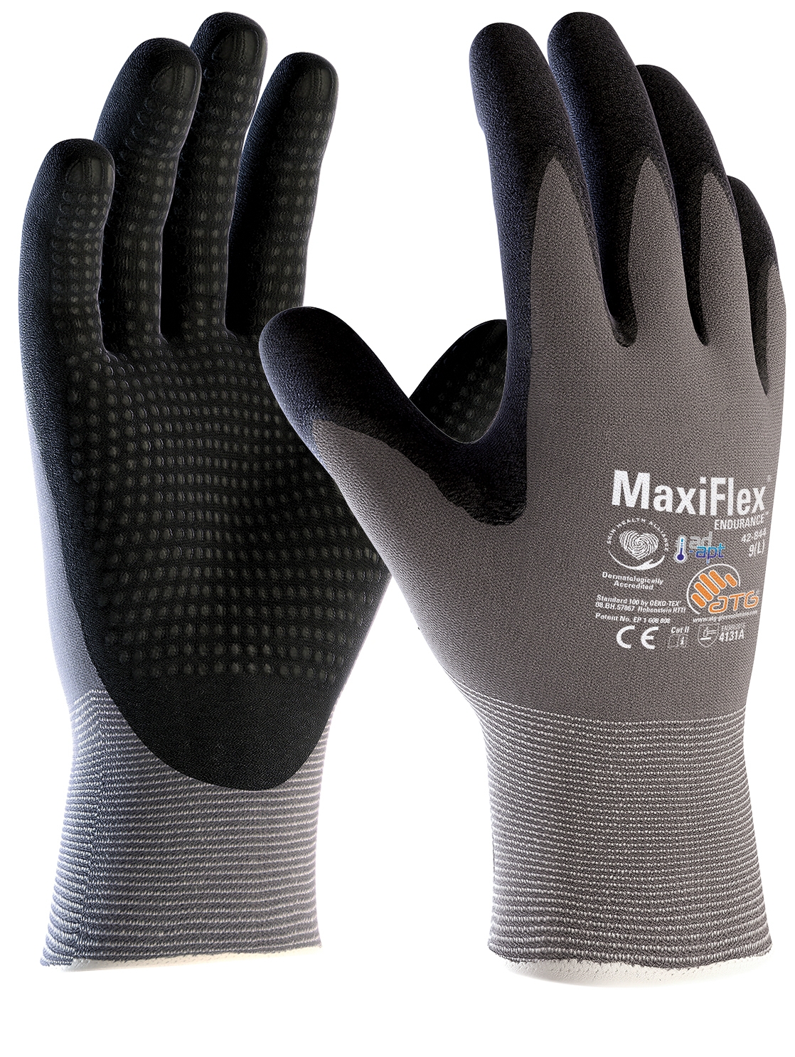 MaxiFlex® Endurance™ AD-APT® Nylon-Strickhandschuhe (42-844) in Grau, Größe 9