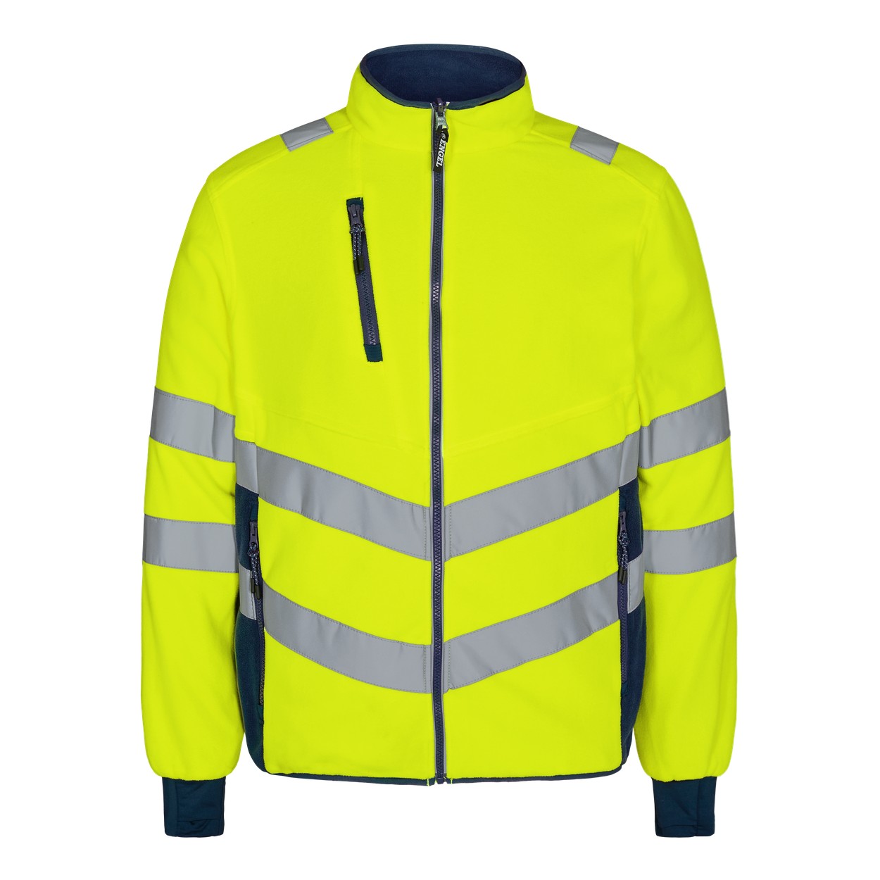 ENGEL Safety Fleecejacke in Gelb/Blue Ink, Größe XS