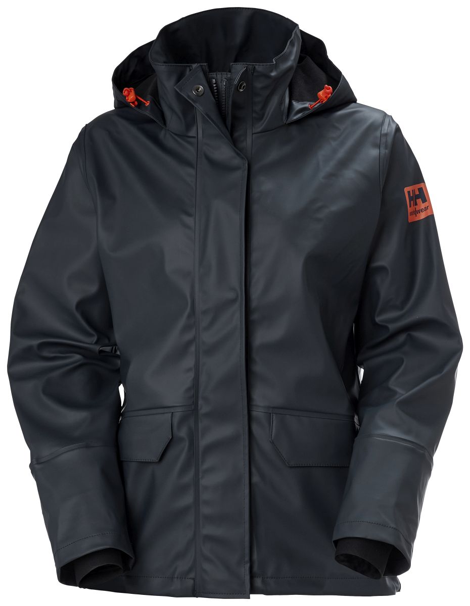 Wasserfeste Damen-Regenjacke Gale in Navy, Gr. L von Helly Hansen Workwear