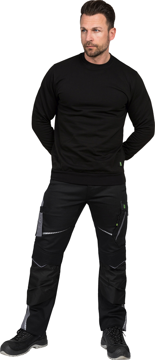 Rundhals-Sweater "Alex" Classic Line Schwarz LWSR, Gr. 2XL von Leibwächter