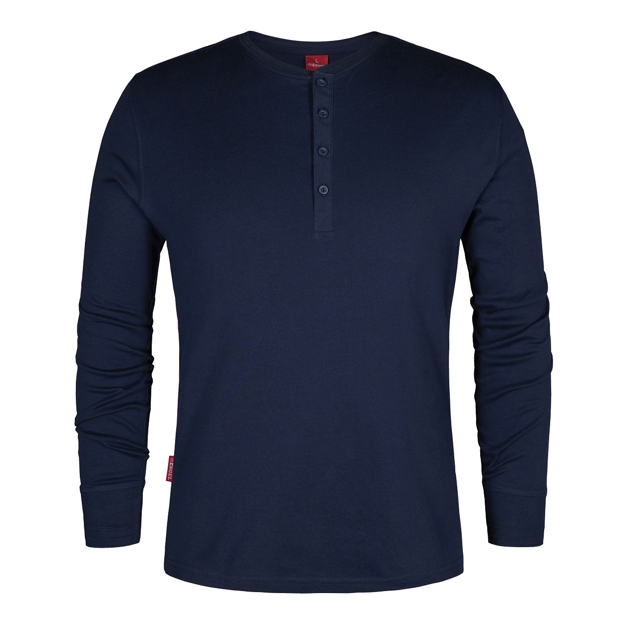 ENGEL Extend Grandad langarm-Shirt in Blue Ink, Größe XS