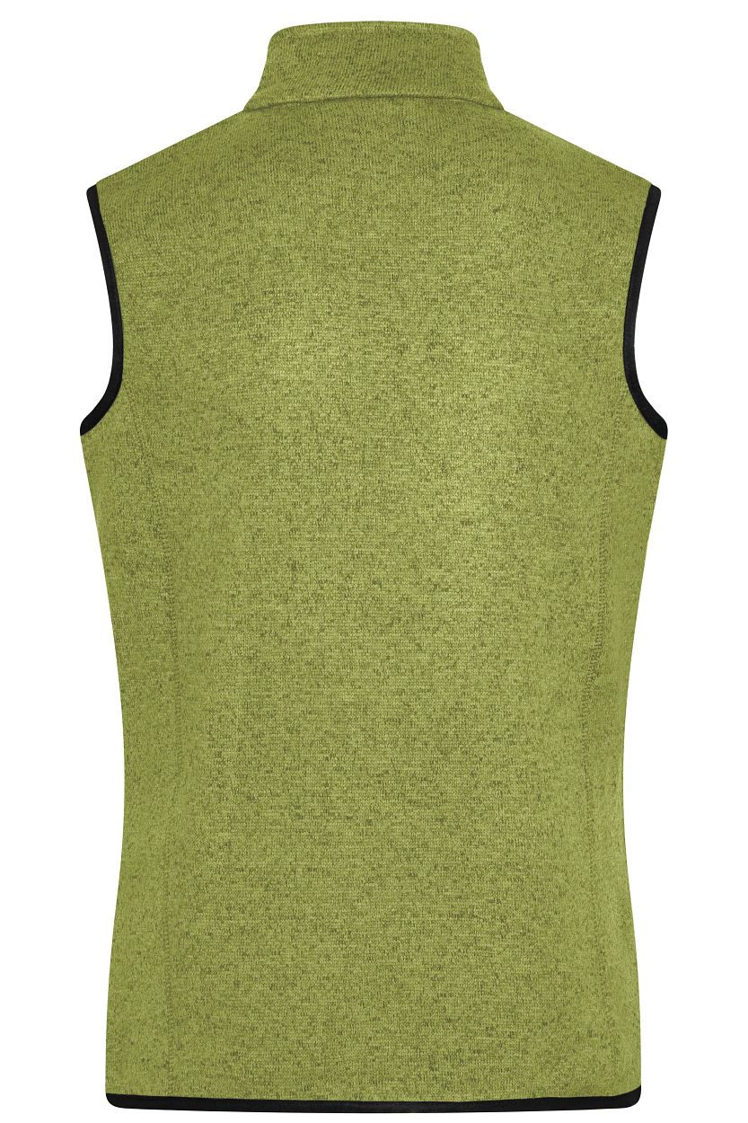 Men's Knitted Fleece Vest "JN774" in Kiwi-Melange/Royal, Größe 3XL - Daiber