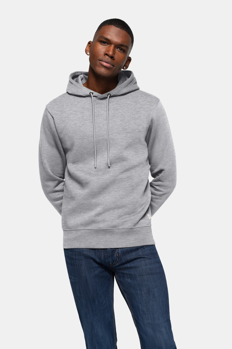 HAKRO 560 Kapuzen-Sweatshirt Bio-Baumwolle GOTS in Grau meliert, Größe 6XL