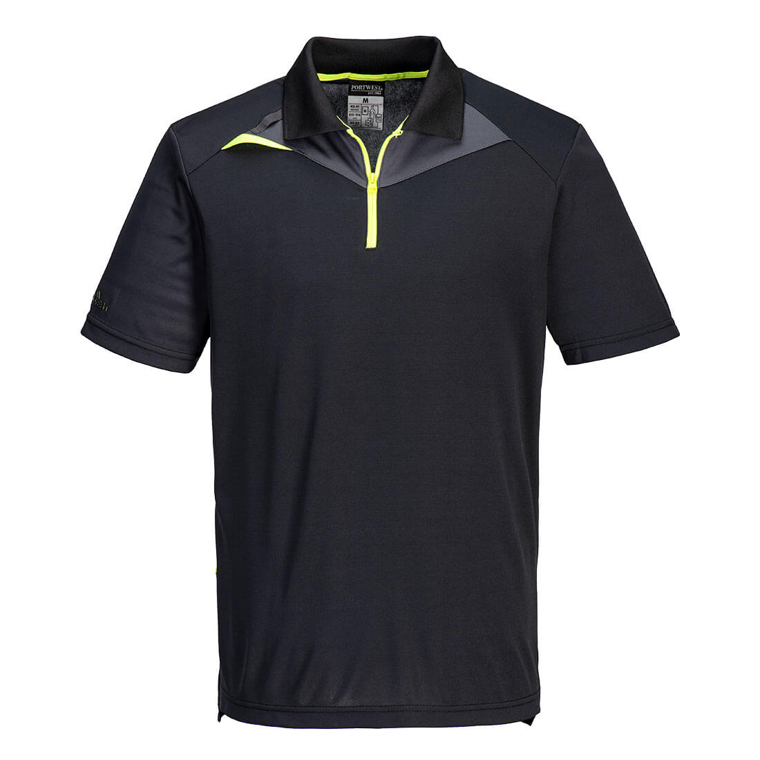 DX4 Polo Shirt S/S DX410 in Schwarz, Größe 2XL von Portwest