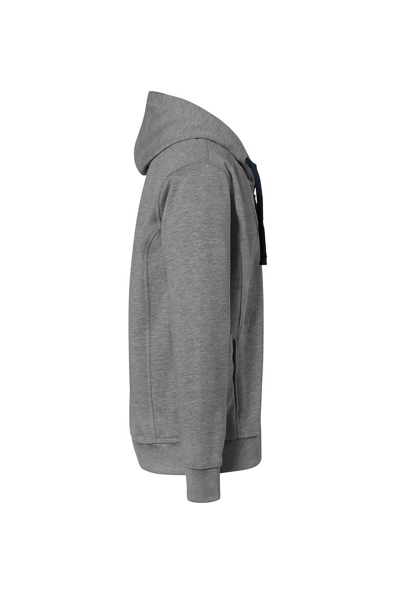 HAKRO 455 Kapuzenjacke Bonded ECO in grau meliert/tinte, Größe 3XL