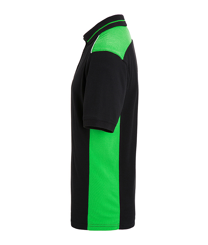 Men's Workwear Polo - COLOR - "JN858" in Black/Lime-Green, Größe 6XL - Daiber