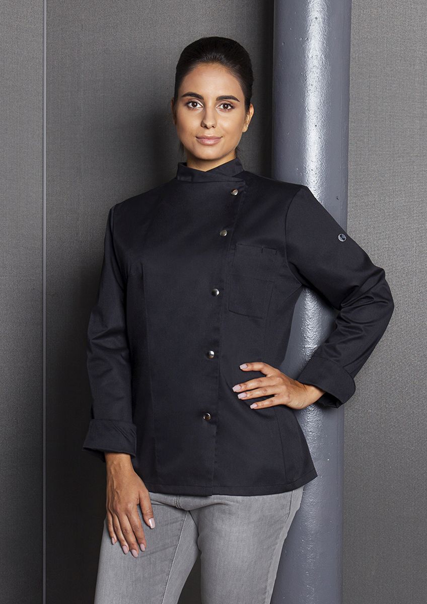 Damenkochjacke Larissa Größe 58 in Schwarz von Karlowsky