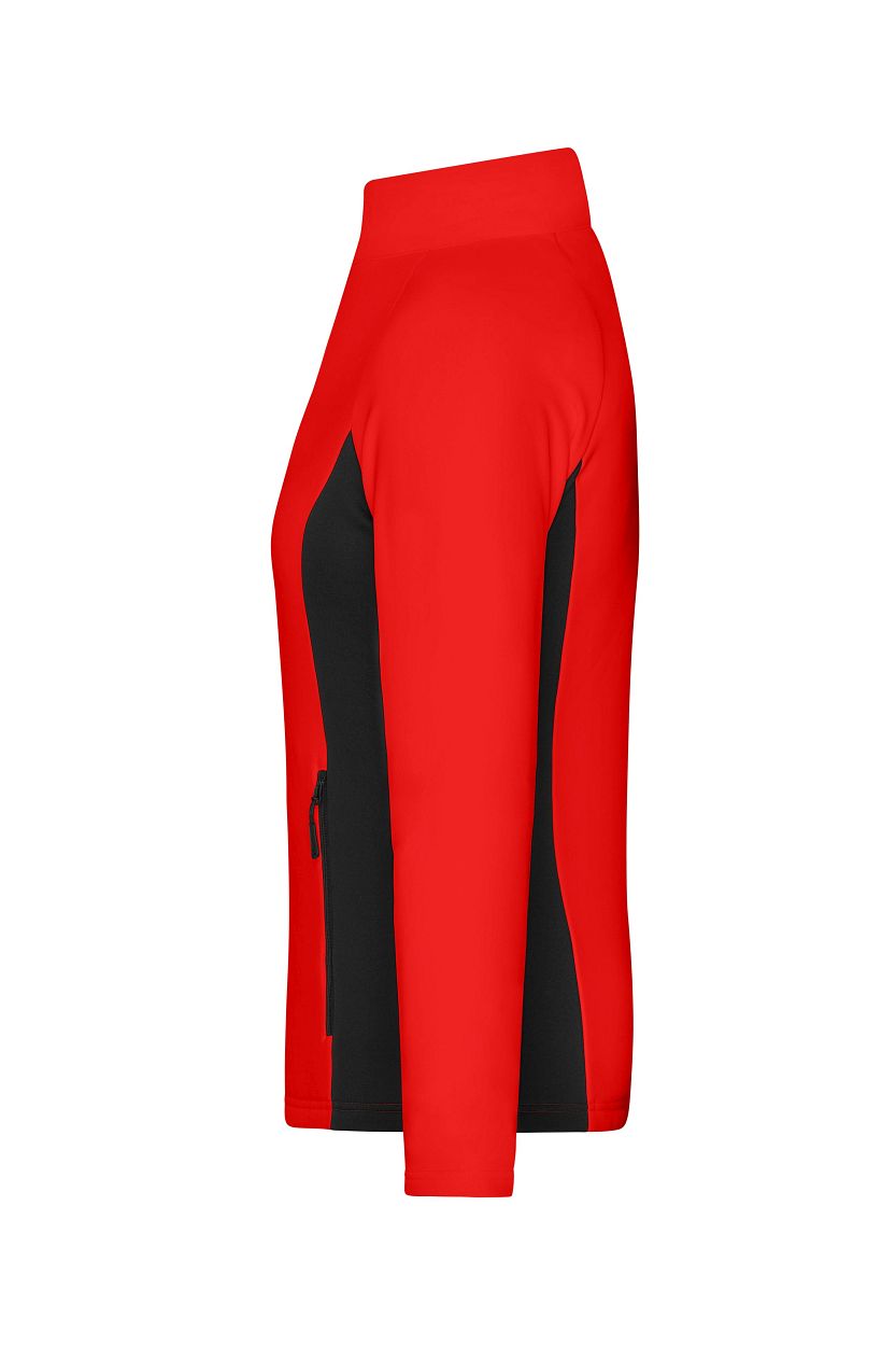Ladies' Stretchfleece Jacket "JN1859" in Red/Black, Größe 3XL - Daiber