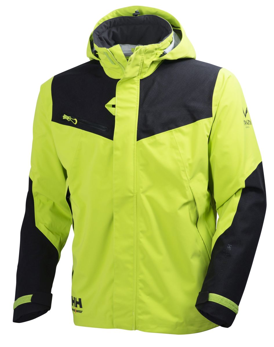 3-lagige wasserfeste Shell-Jacke Magni in Dark Lime, Gr. 2XL von Helly Hansen Workwear