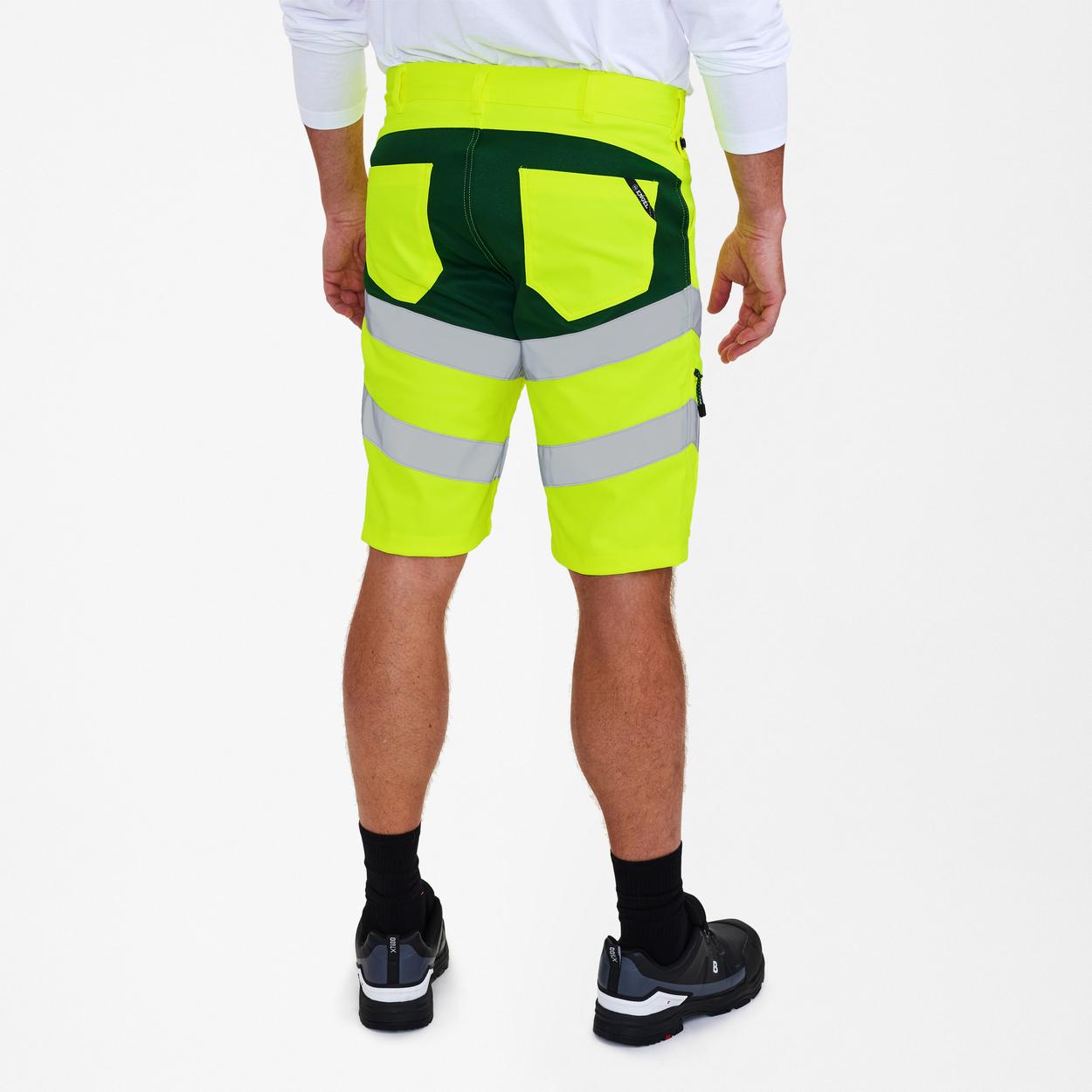 ENGEL Safety Arbeitsshorts mit 2-Wege-Stretch in Gelb/Grün, Größe 54