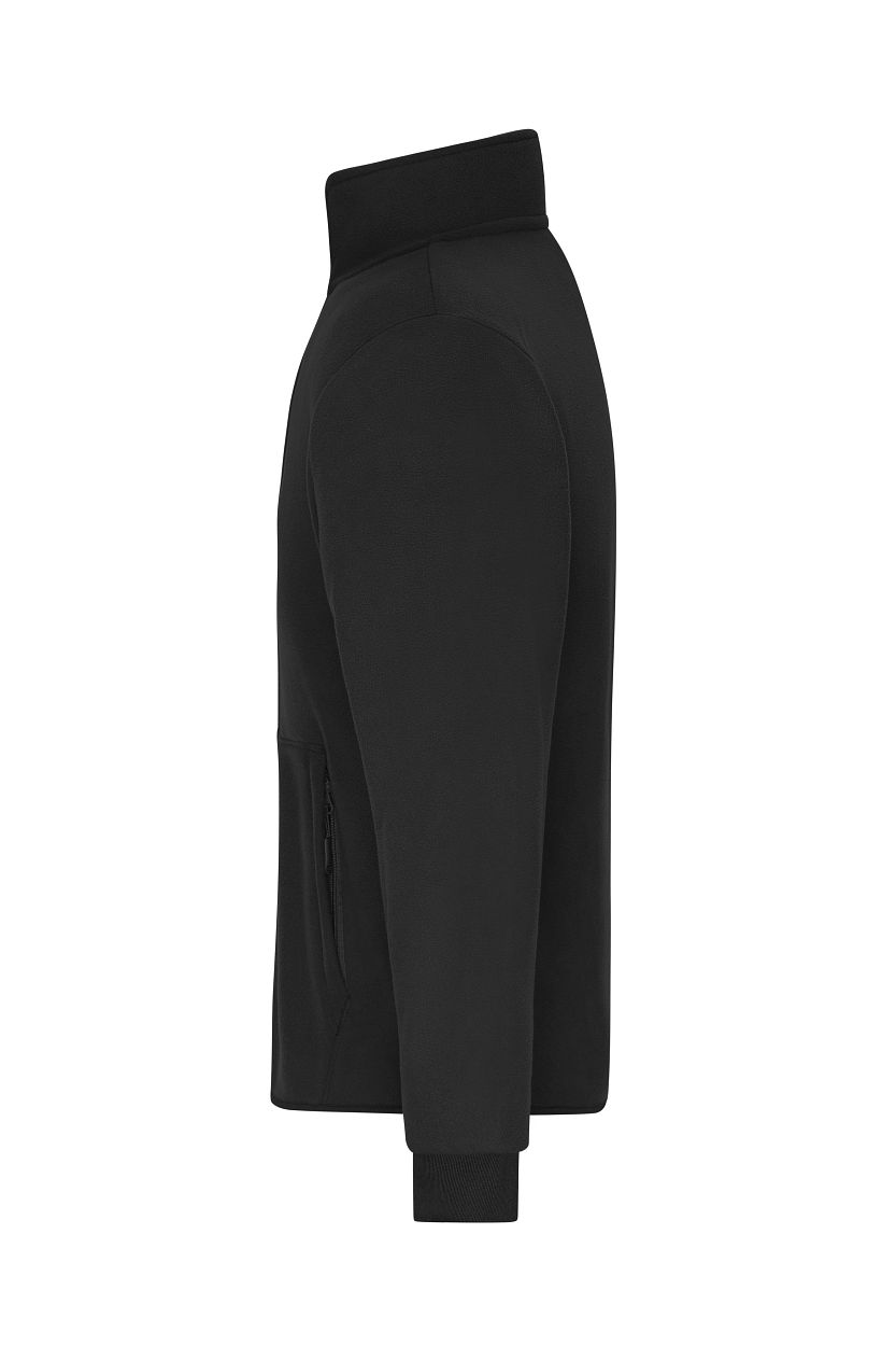 Men's Bonded Fleece Jacket "JN1322" in Black/Dark-Grey, Größe 3XL - Daiber