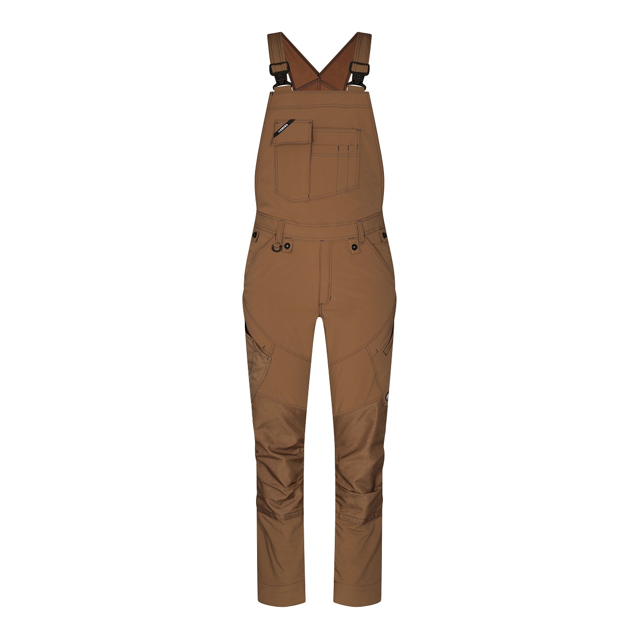 ENGEL X-treme Latzhose mit 4-Wege-Stretch in Toffee Brown, Größe 26