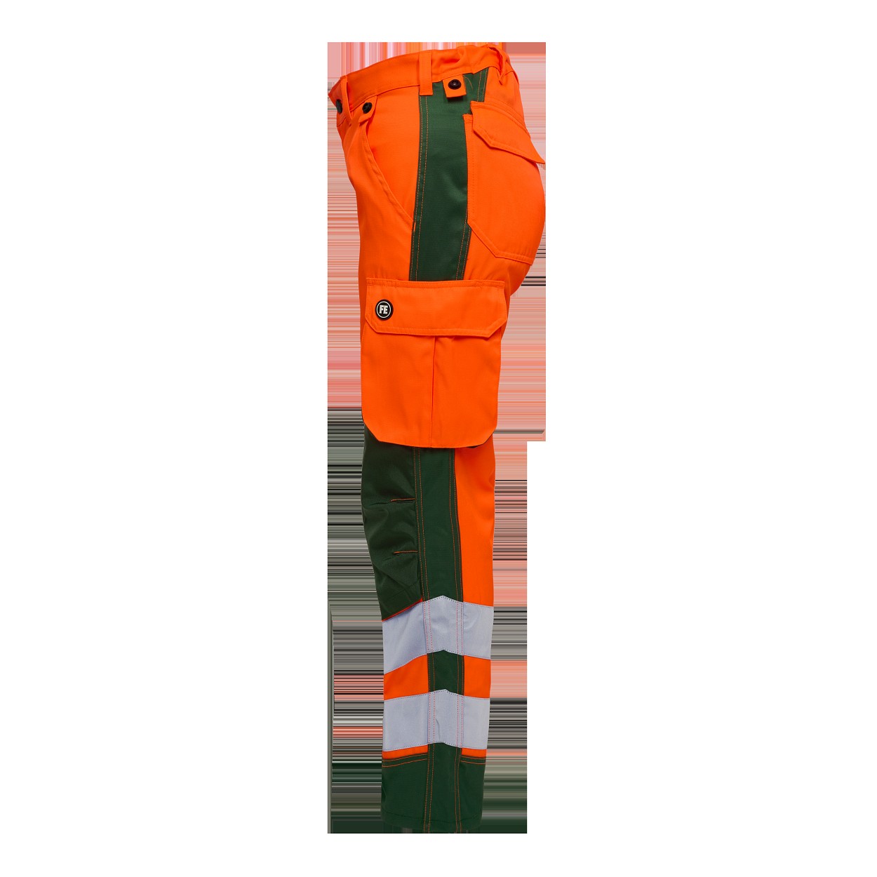 ENGEL Safety Light Damen Arbeitshose in Orange/Grün, Größe 48