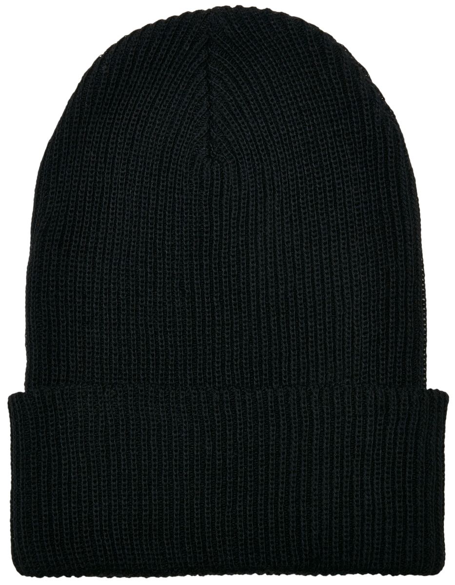 FLEXFIT Recycled Yarn Ribbed Knit Beanie in Red, Größe One Size