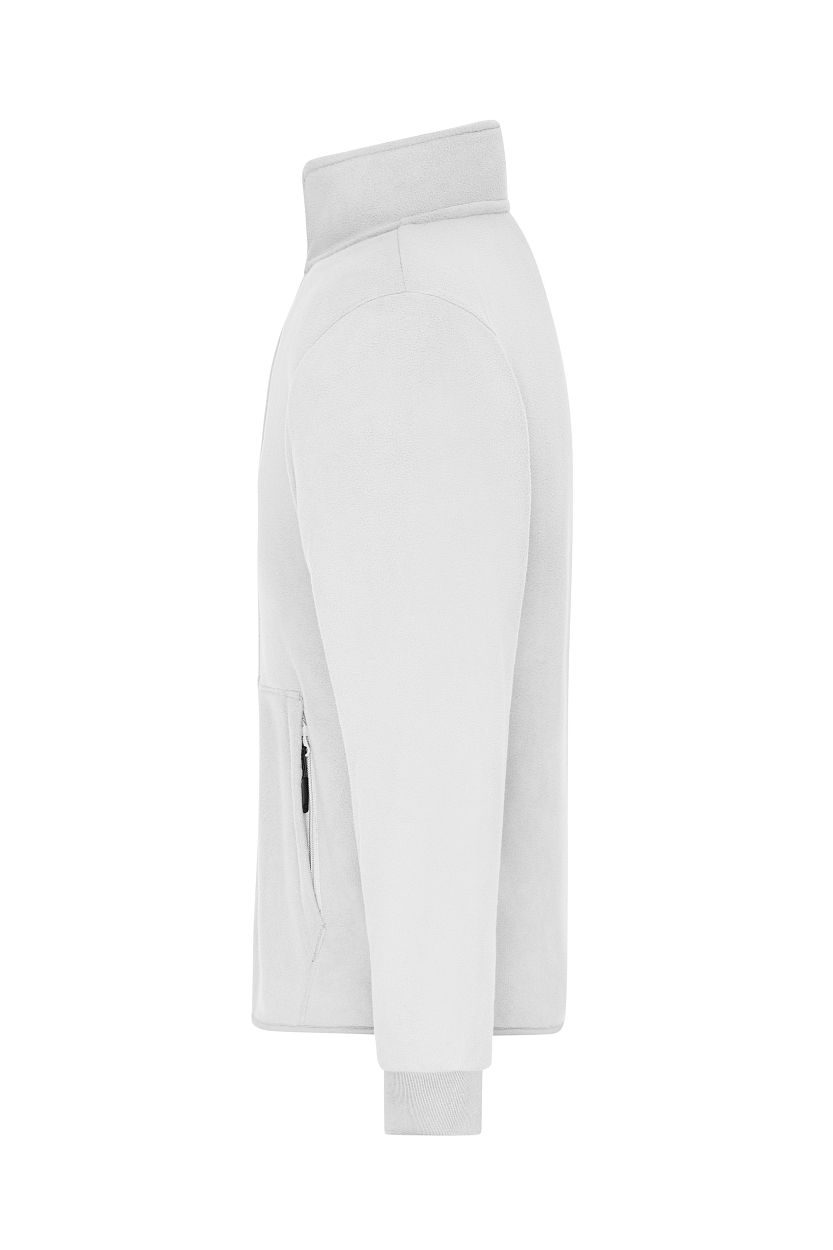 Men's Bonded Fleece Jacket "JN1322" in White/Dark-Grey, Größe 3XL - Daiber