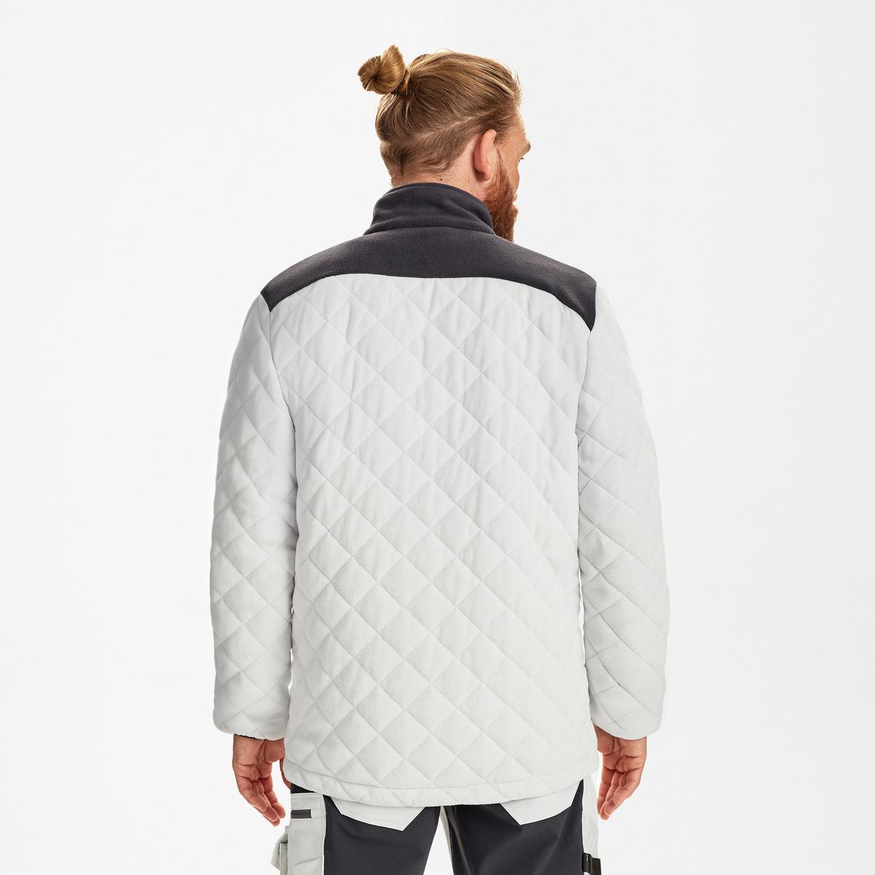 ENGEL Entire Gestepptes-Fleecejacke in Bone White / Anthracite Grey, Größe XS