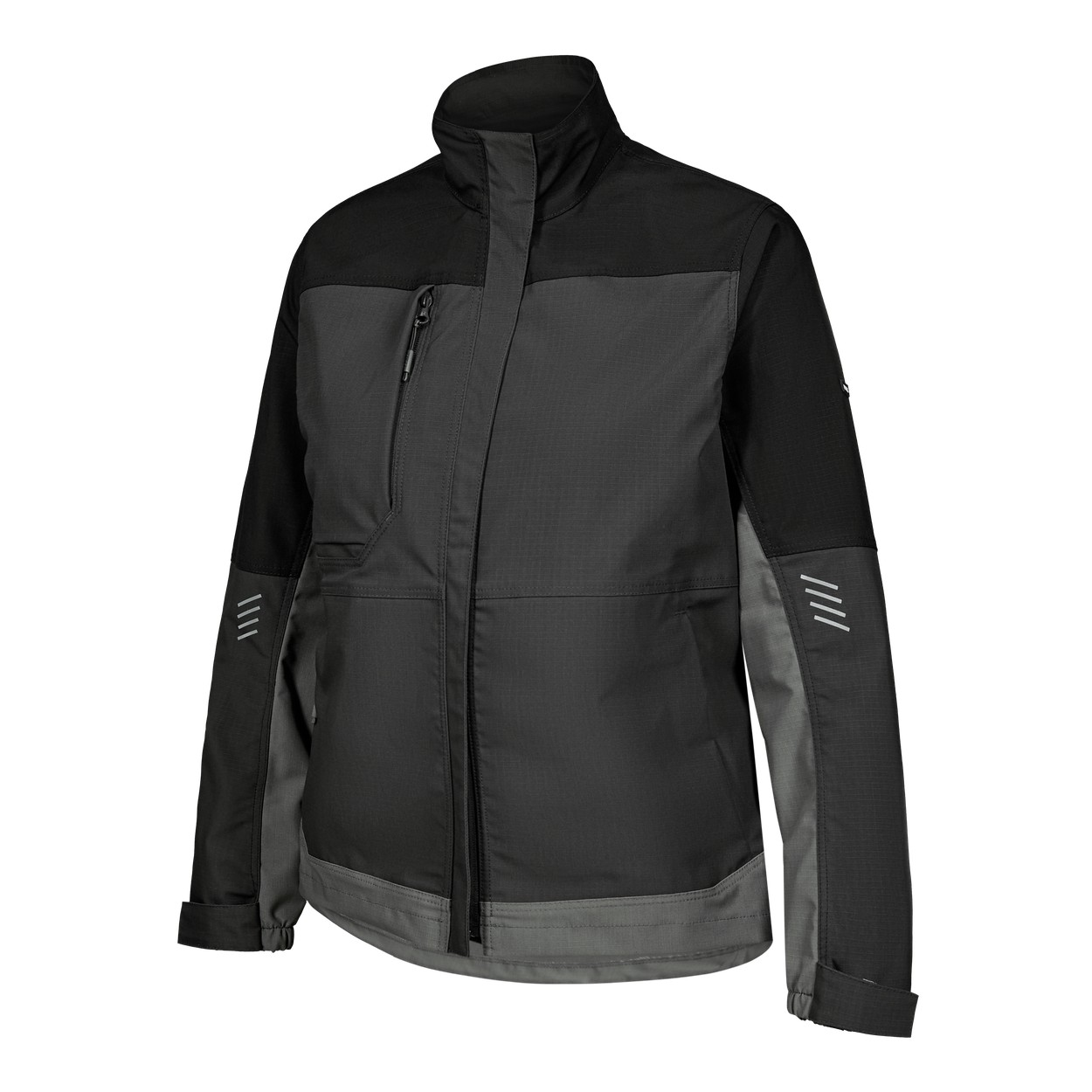 ENGEL Entire Damen Arbeitsjacke mit 2-Wege-Stretch in Anthrazitgrau/Schwarz, Größe XS