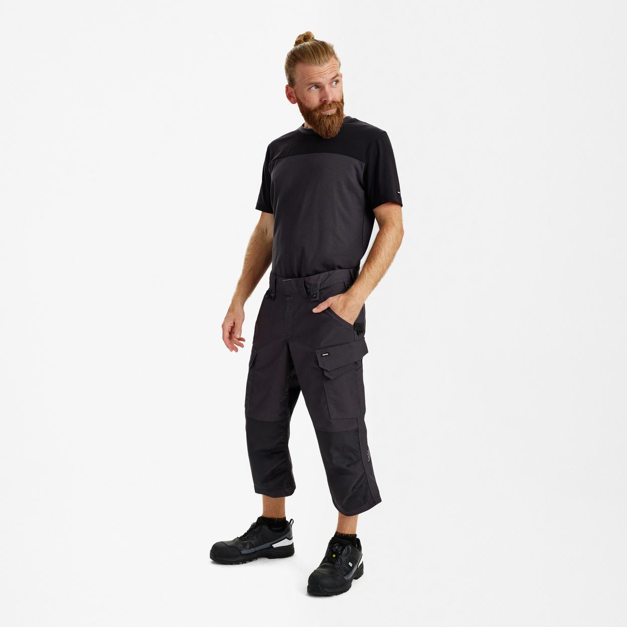 ENGEL Entire 3/4-Hose mit 2-Wege-Stretch in Anthrazit Grau, Größe 54