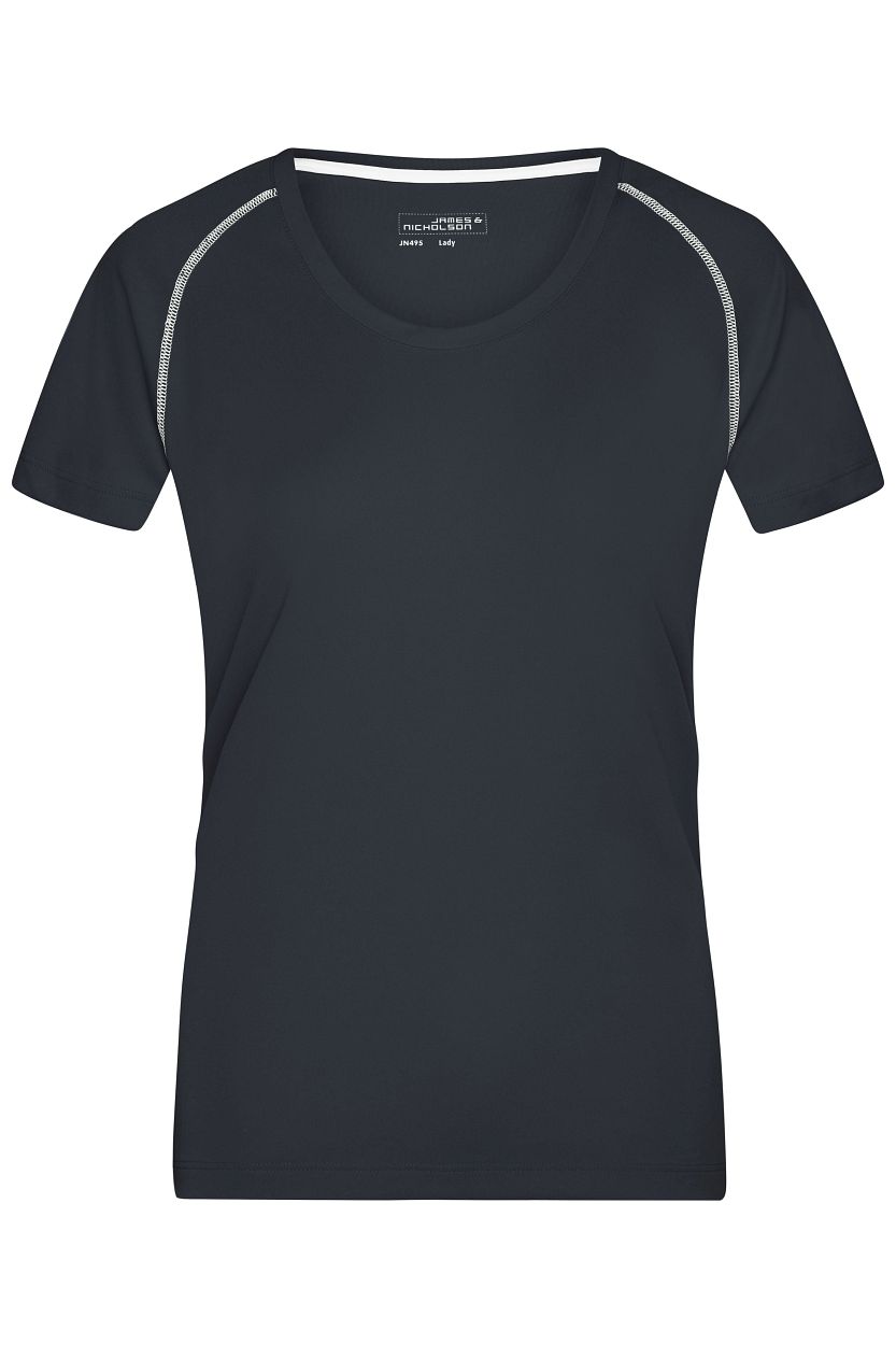 Ladies' Sports T-Shirt "JN495" in Black/White, Größe 2XL - Daiber
