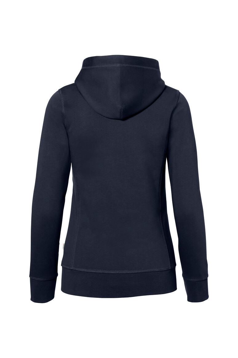 HAKRO 255 Damen Kapuzenjacke Bonded ECO in tinte/silber, Größe 3XL