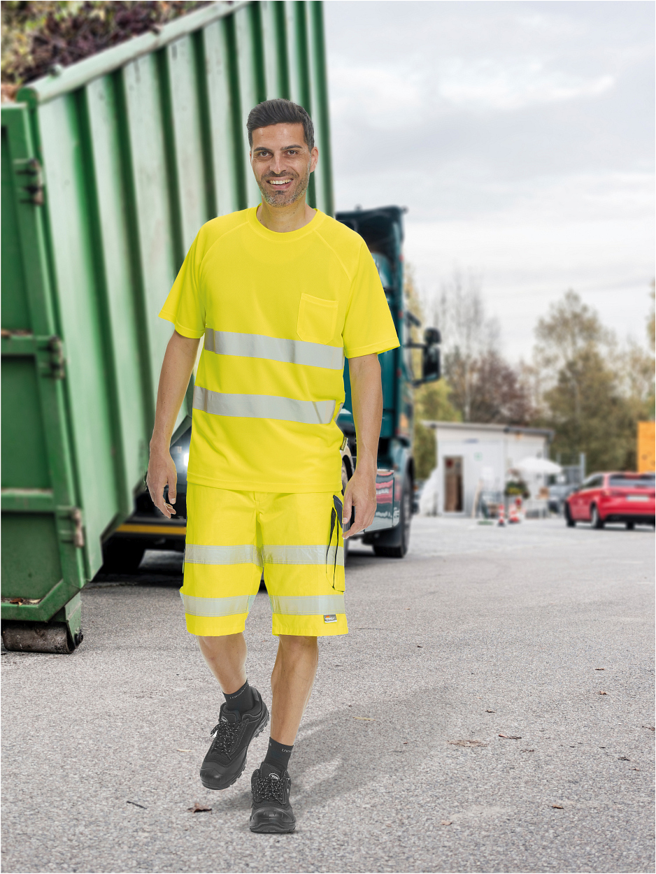 Warnschutz T-Shirt leuchtgelb in Gr. XXL von Vizwell
