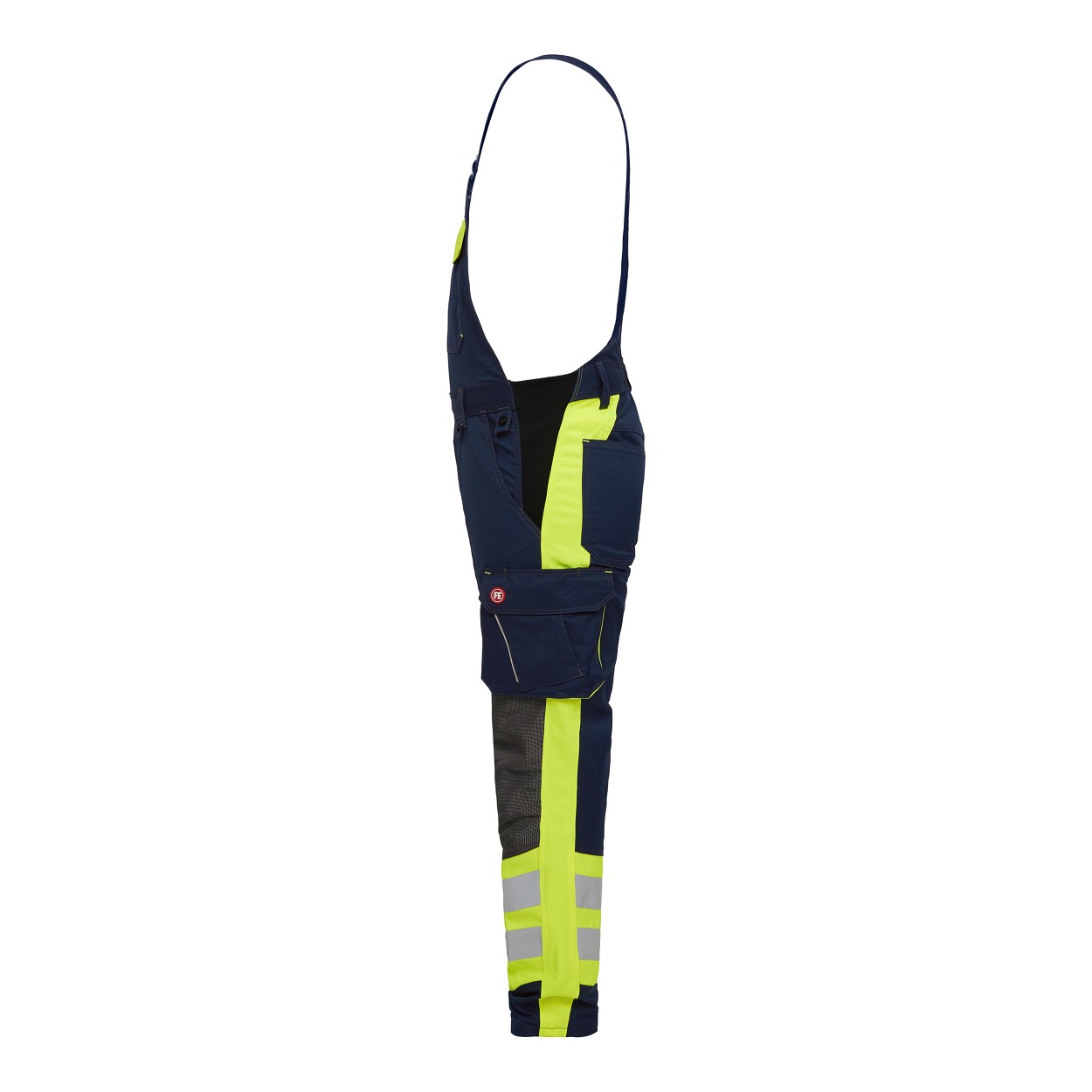 ENGEL Cargo Latzhose in Blue Ink/Gelb, Größe 106