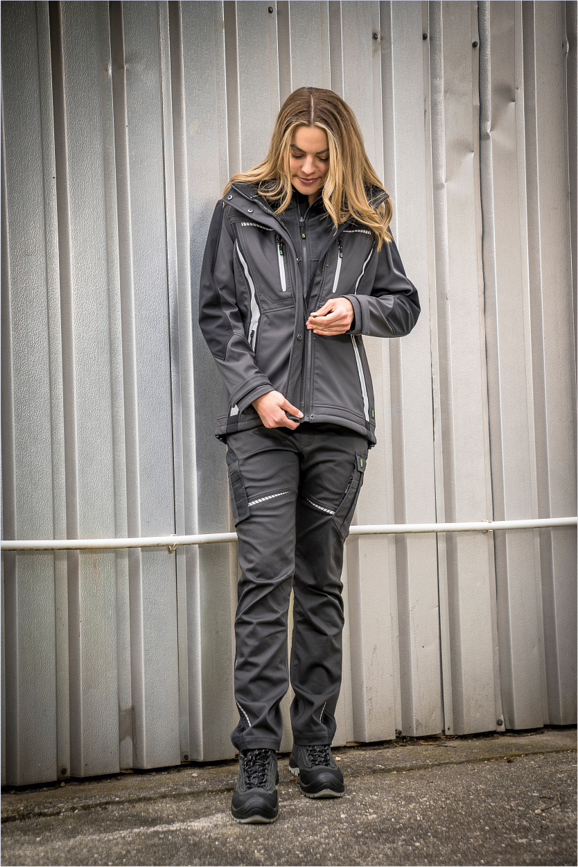 Bundhose ohne Knietaschen FLXDHO28 Flex Line in Anthrazit/Schwarz, Gr. 36 von Leibwächter