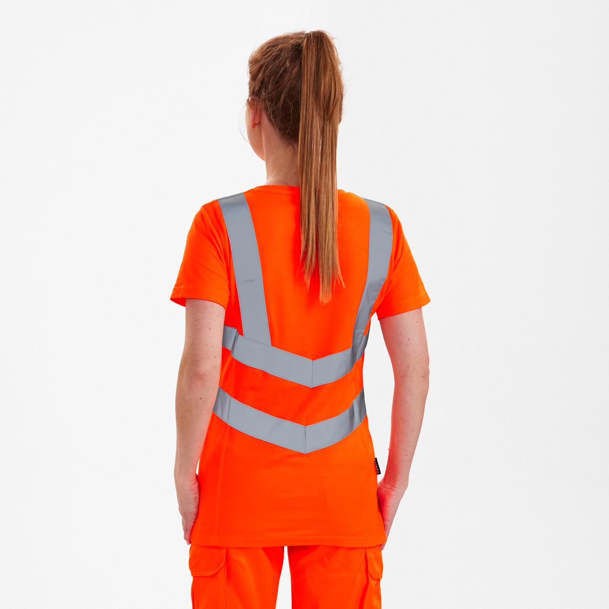 ENGEL Safety Damen T-Shirt in Hi-vis Orange, Größe XS