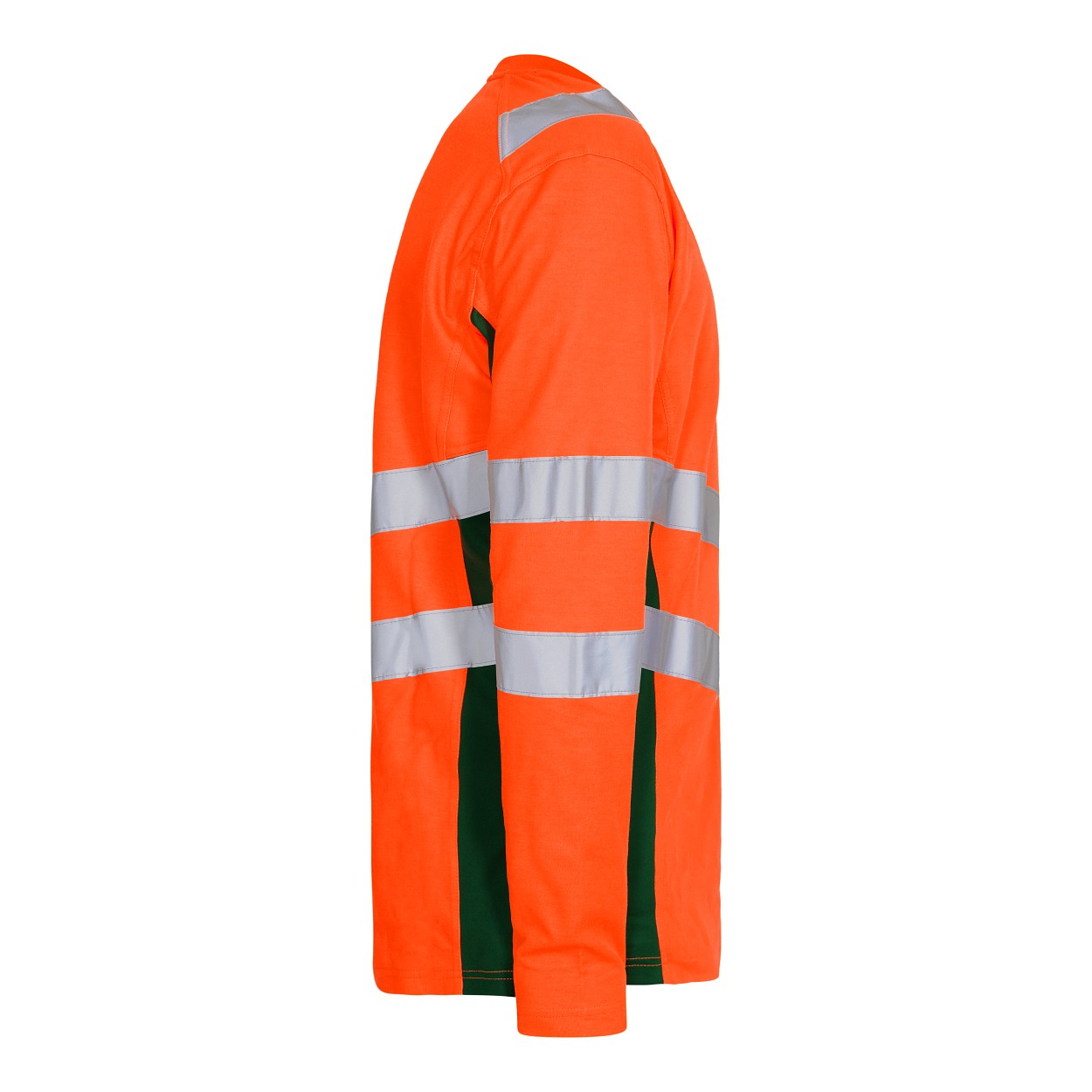 ENGEL Safety Langarm-Shirt in Orange/Grün, Größe XS