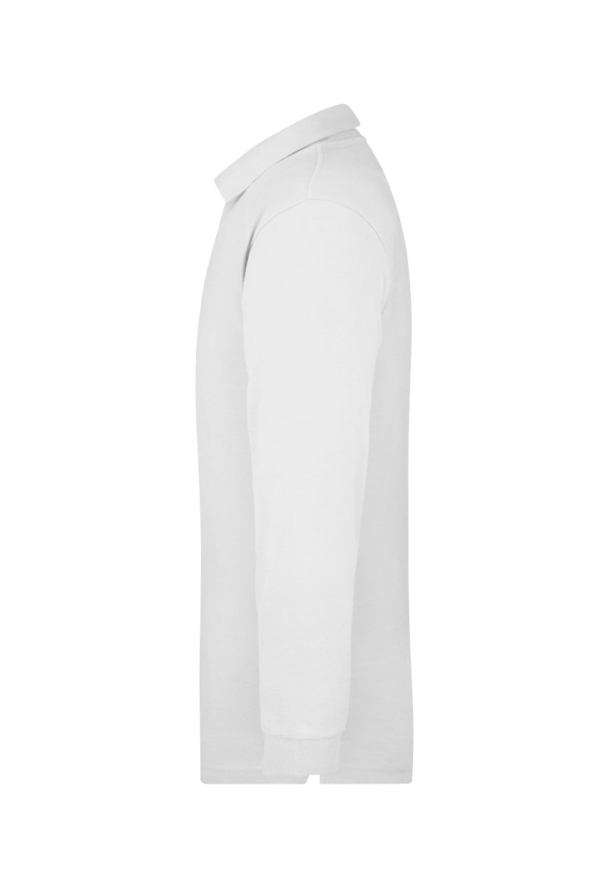 Polo-Piqué Long-Sleeved "JN022" in White, Größe 2XL - Daiber