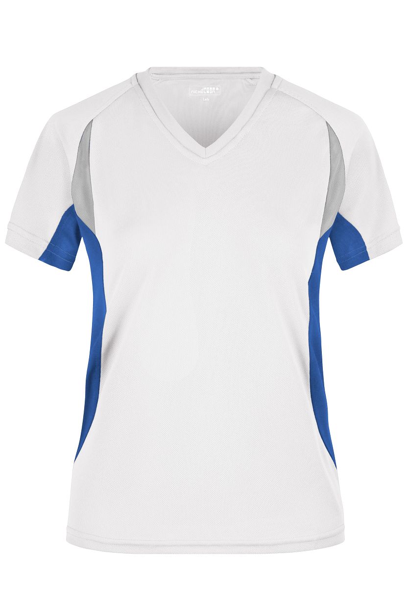 Ladies' Running-T "JN390" in White/Royal, Größe 2XL - Daiber