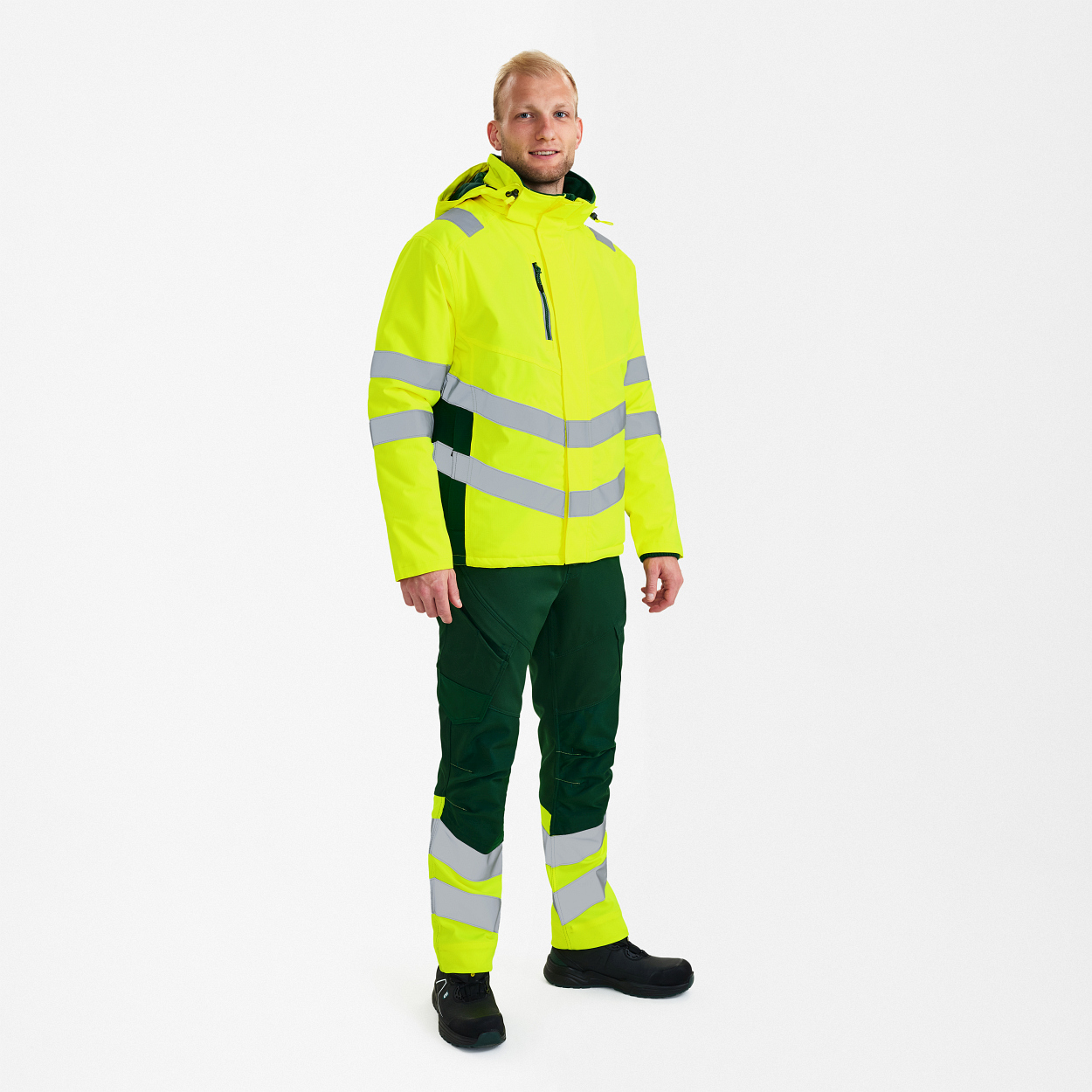 ENGEL Safety Winterjacke in Gelb/Grün, Größe XS