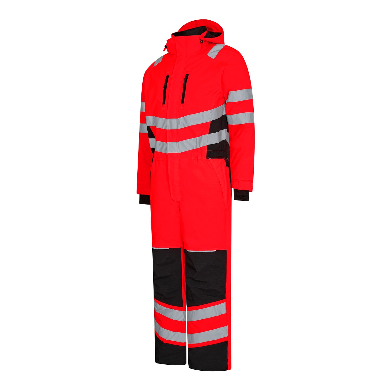 ENGEL Safety Winteroverall in Rot/Schwarz, Größe XS