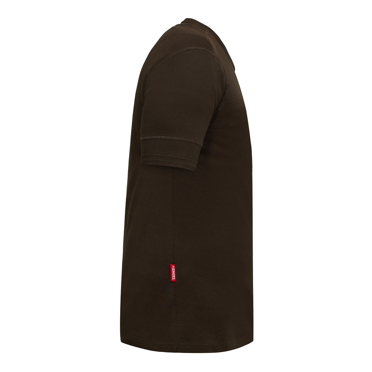 ENGEL Extend Grandad T-Shirt in Mokkabraun, Größe 2XL