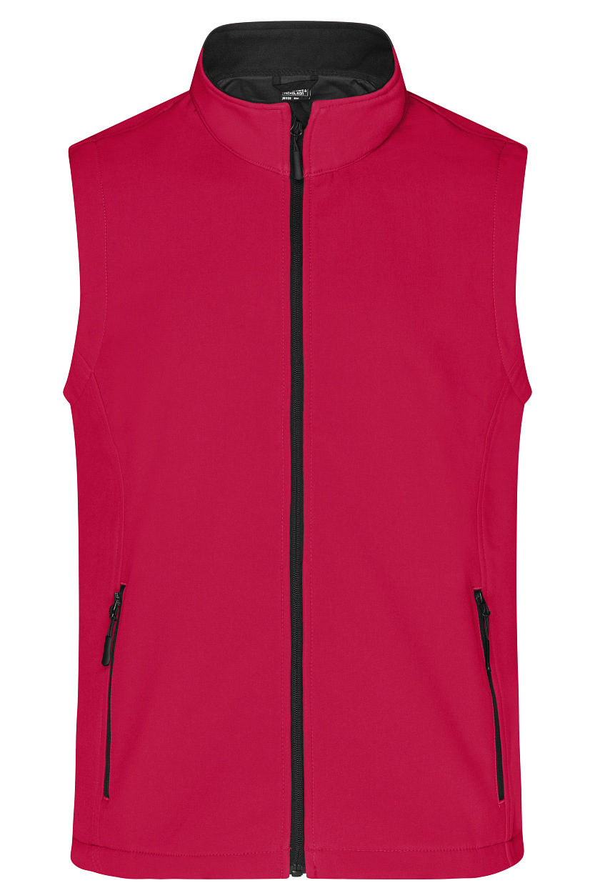 Men's Promo Softshell Vest "JN1128" in Red/Black, Größe 3XL - Daiber