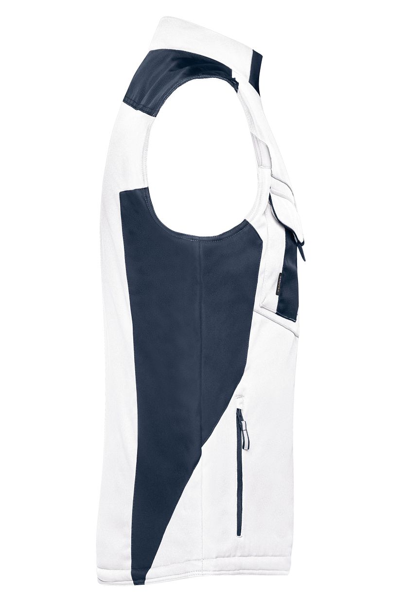 Craftsmen Softshell Vest - STRONG - "JN825" in White/Carbon, Größe 6XL - Daiber