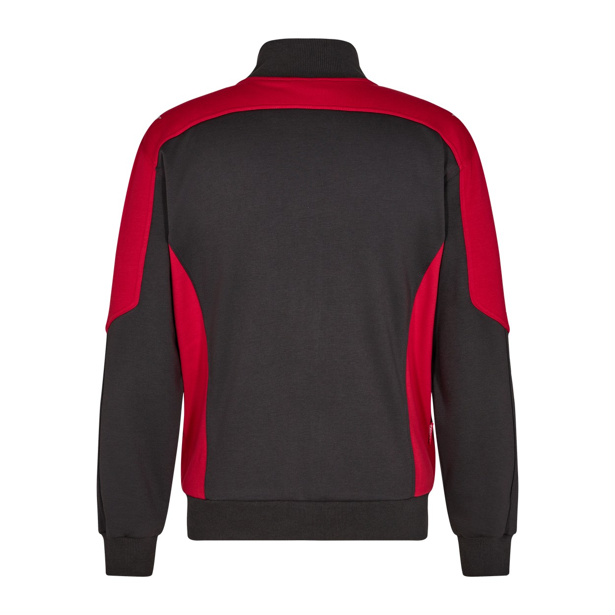 ENGEL Galaxy Sweatcardigan mit Kragen in Anthrazit Grau/Tomato Red, Größe XS